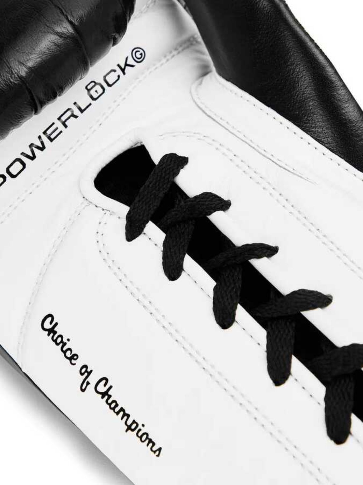 Everlast Powerlock Pro OG Bağcıklı (kick) Siyah/Beyaz Boks Eldiveni