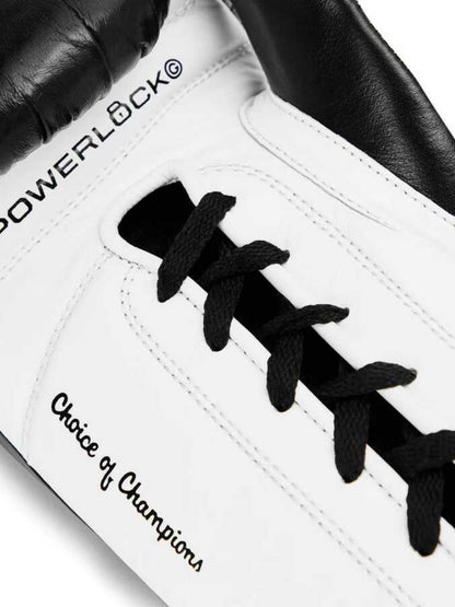 Everlast Powerlock Pro OG Bağcıklı (kick) Siyah/Beyaz Boks Eldiveni