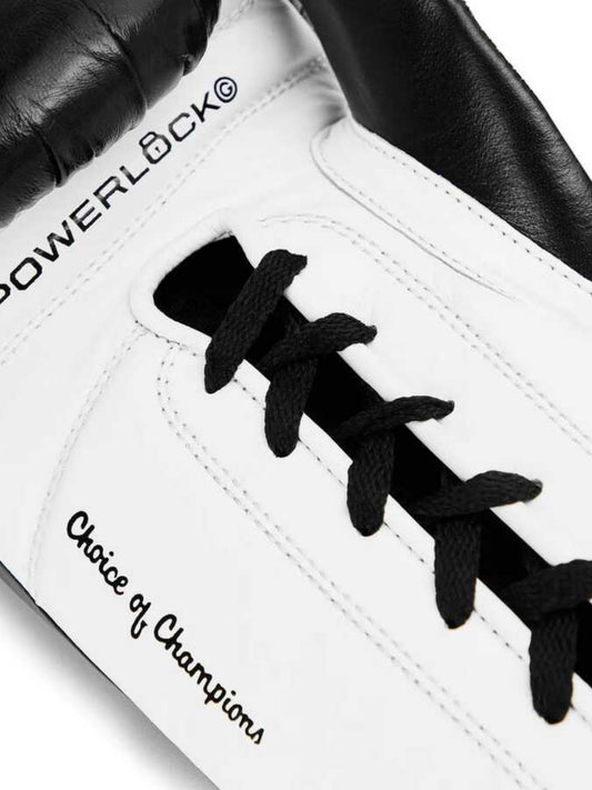Everlast Powerlock Pro OG Bağcıklı (kick) Siyah/Beyaz Boks Eldiveni