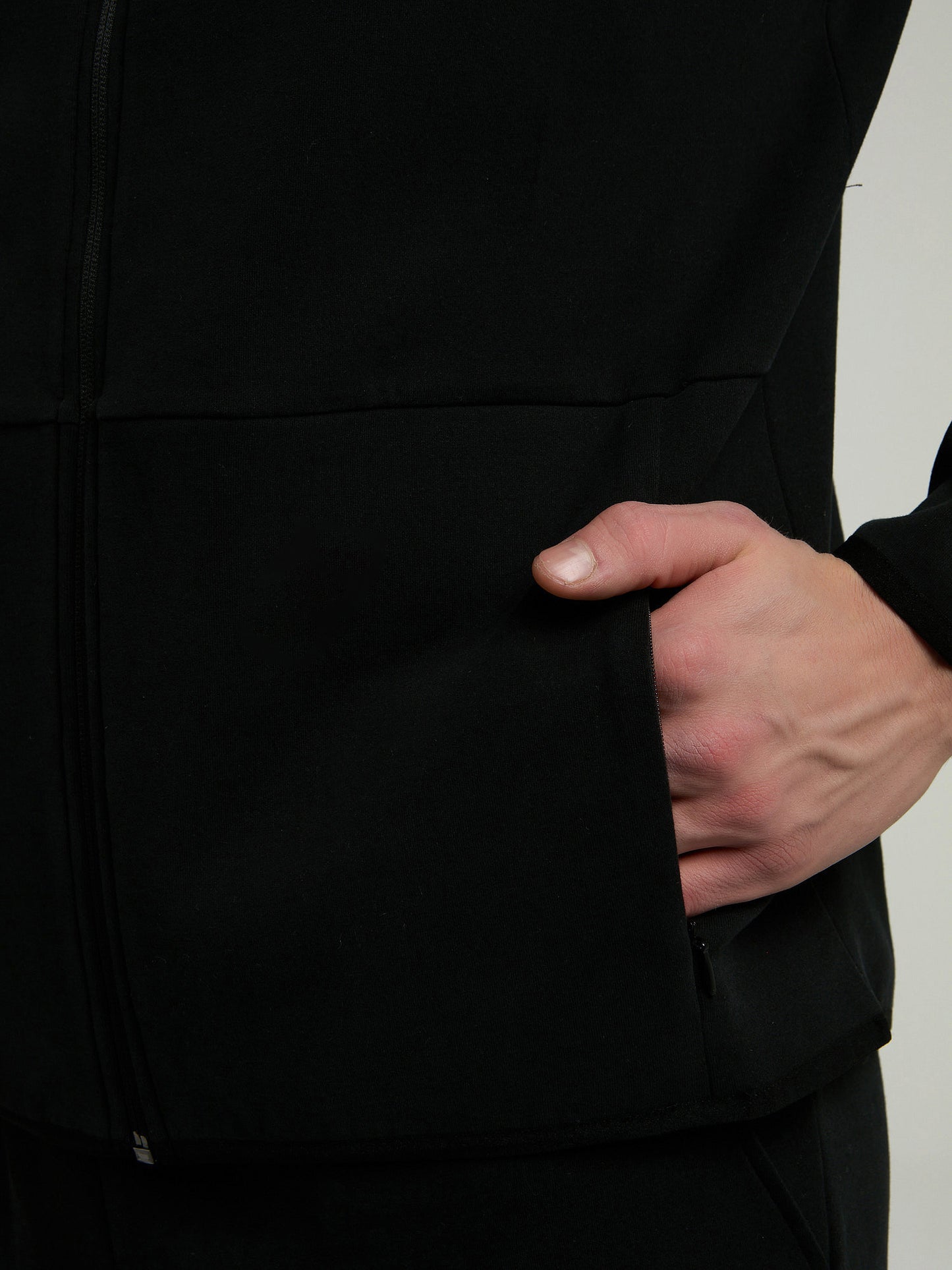 Ever Relaxed Regular Siyah Yüksek Yaka Erkek Full Zip Sweatshirt