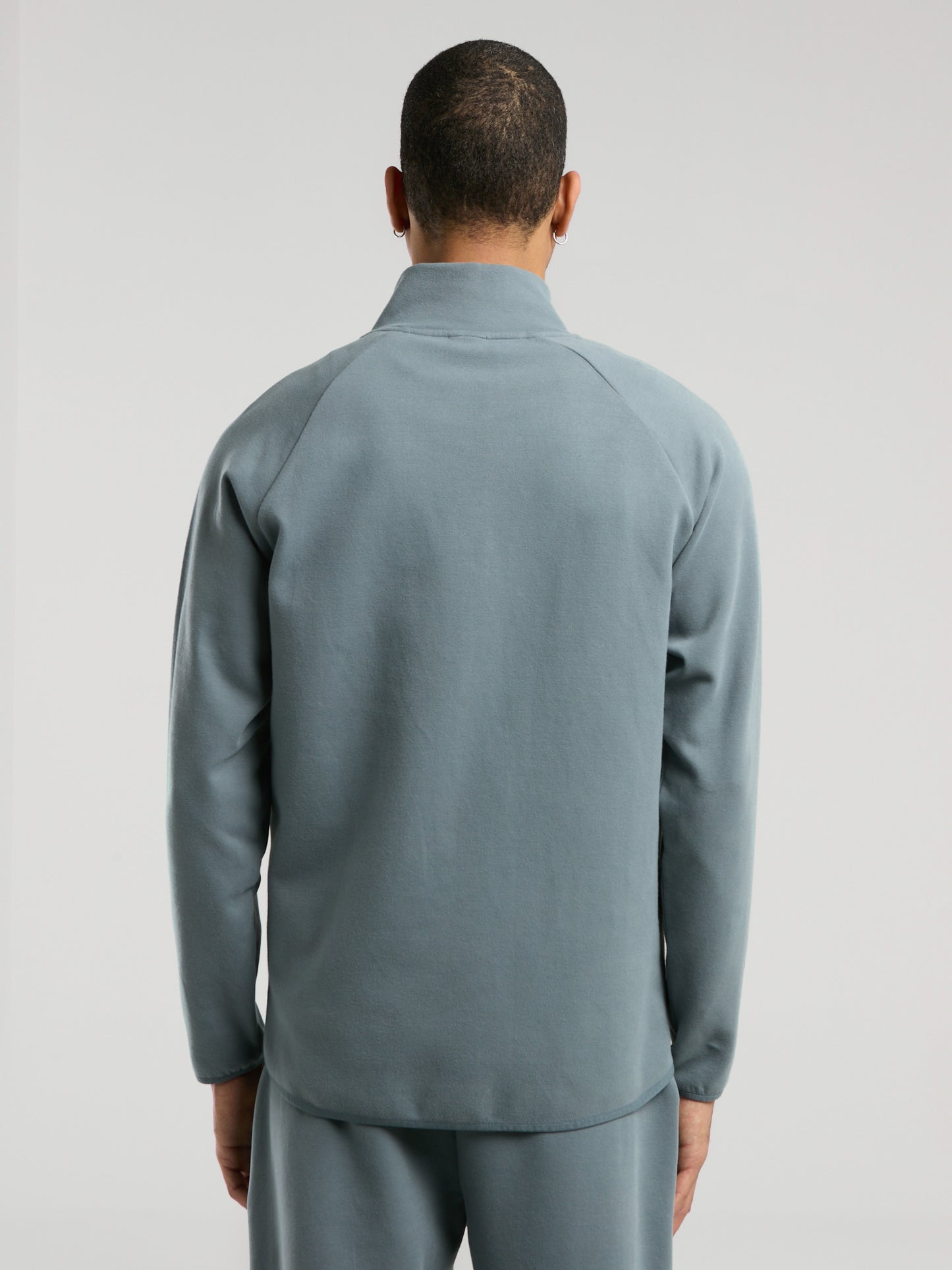 Ever Relaxed Regular Gri Yüksek Yaka Erkek Full Zip Sweatshirt