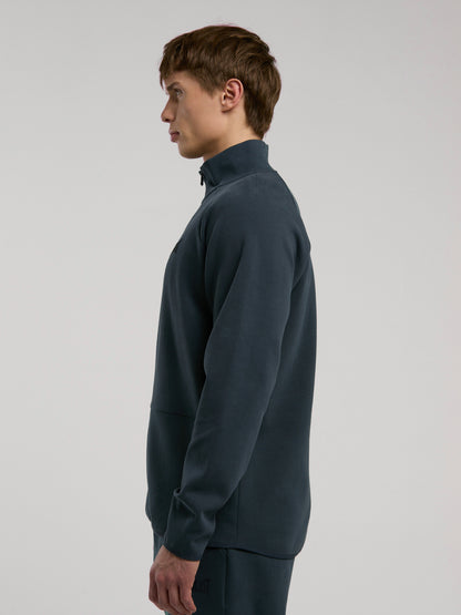 Ever Relaxed Regular Antrasit Yüksek Yaka Erkek Full Zip Sweatshirt