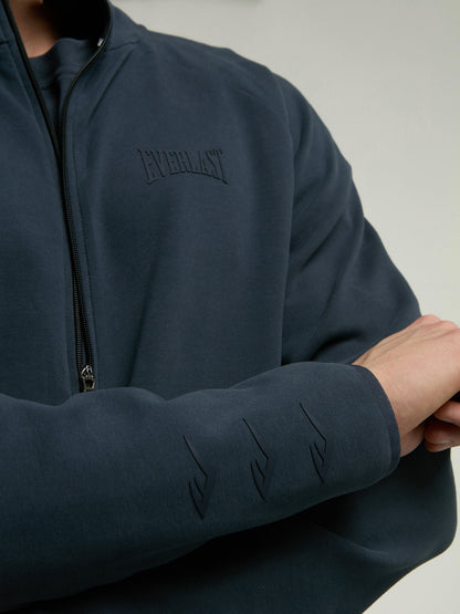 Ever Relaxed Regular Antrasit Yüksek Yaka Erkek Full Zip Sweatshirt