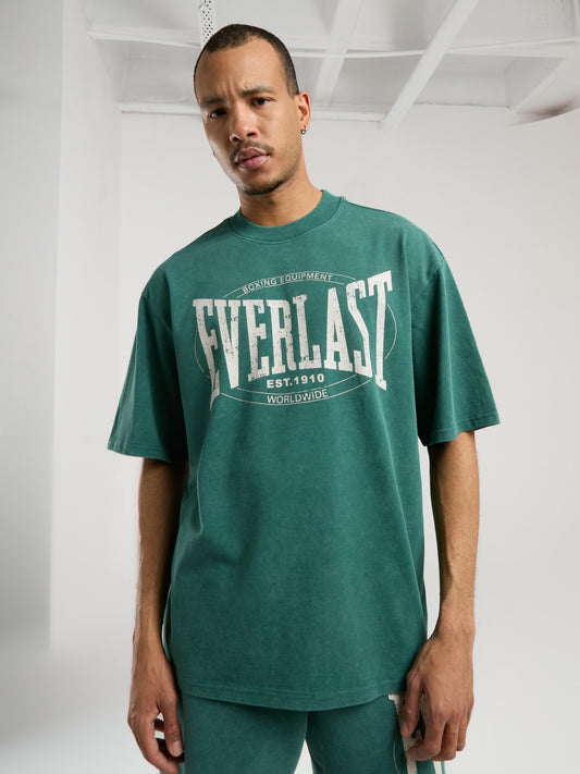 Everlast Authentic Boxing Oversize Koyu Yeşil Erkek Tişört