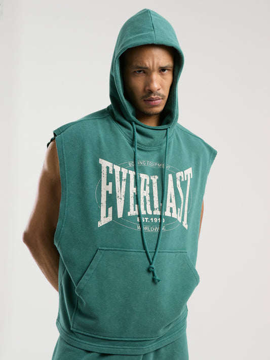 Everlast Authentic Boxing Oversize Koyu Yeşil Kolsuz Erkek Sweatshirt