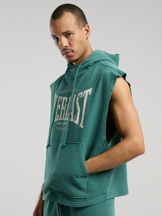 Everlast Authentic Boxing Oversize Koyu Yeşil Kolsuz Erkek Sweatshirt