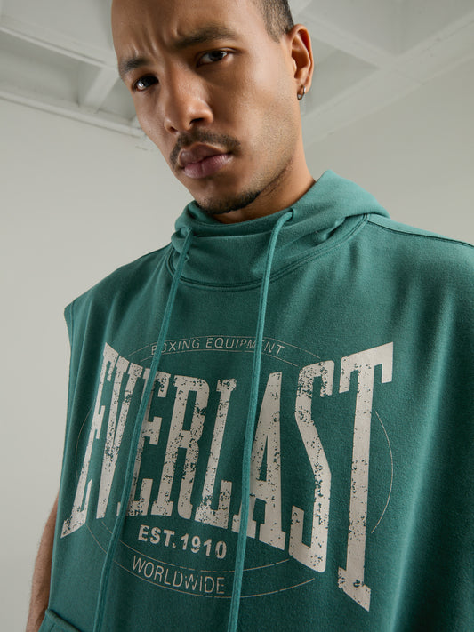 Everlast Authentic Boxing Oversize Koyu Yeşil Kolsuz Erkek Sweatshirt