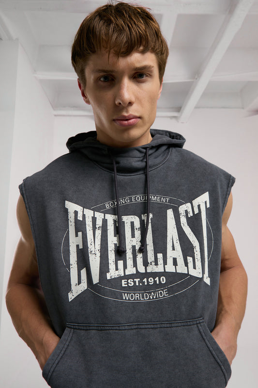 Everlast Authentic Boxing Oversize Antrasit Kolsuz Erkek Sweatshirt