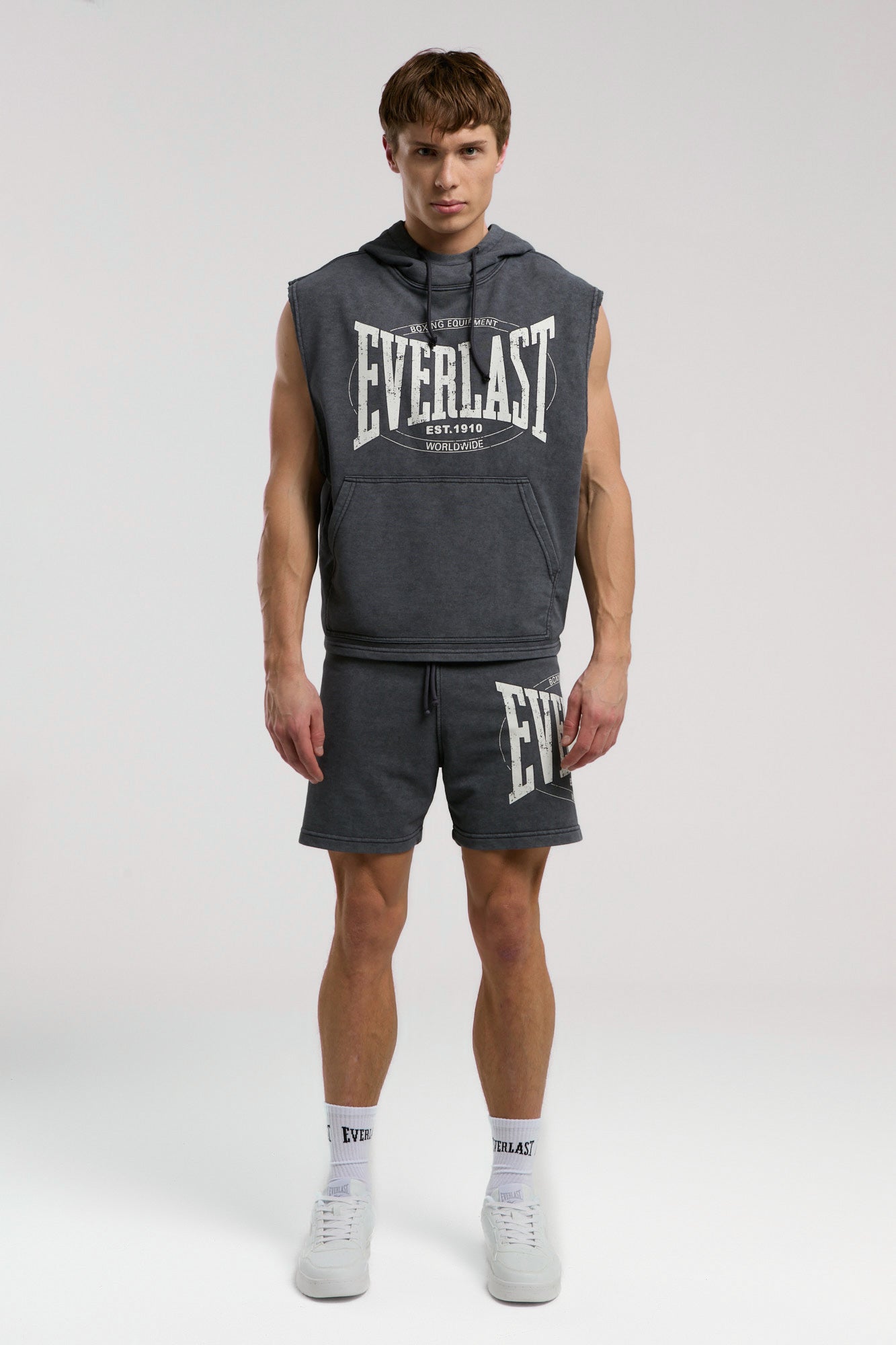 Everlast Authentic Boxing Oversize Antrasit Kolsuz Erkek Sweatshirt