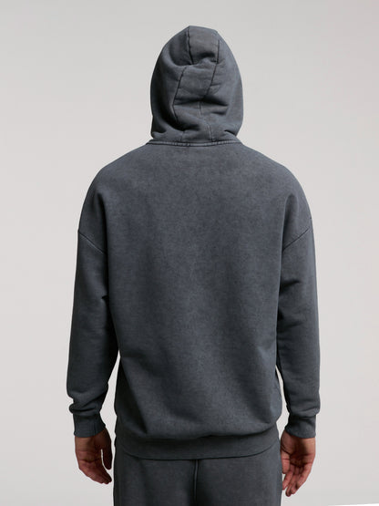 Everlast Authentic Boxing Oversize Antrasit Erkek Kapüşonlu Sweatshirt