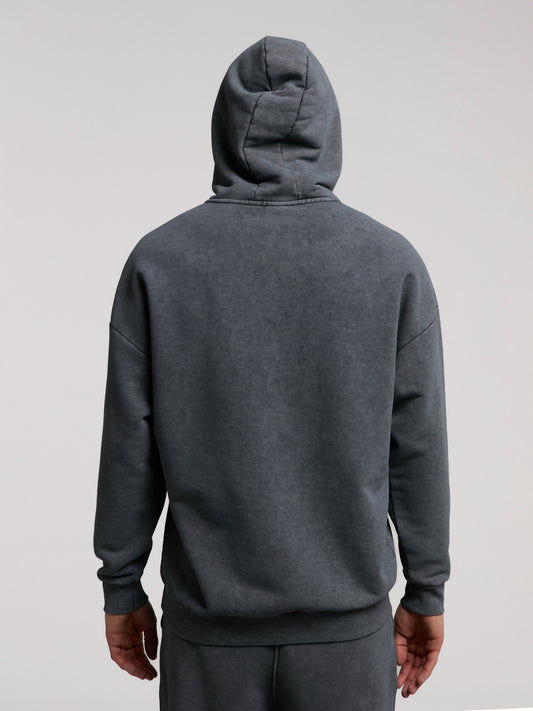 Everlast Authentic Boxing Oversize Antrasit Erkek Kapüşonlu Sweatshirt