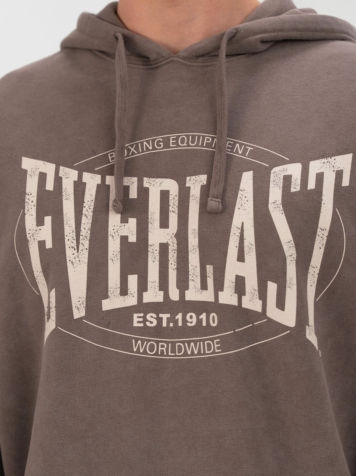 Everlast Authentic Boxing Oversize Koyu Vizon Erkek Kapüşonlu Sweatshirt