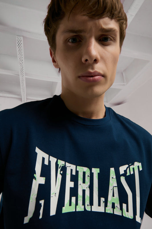 Everlast Boxing Club Logo Lacivert Erkek Tişört