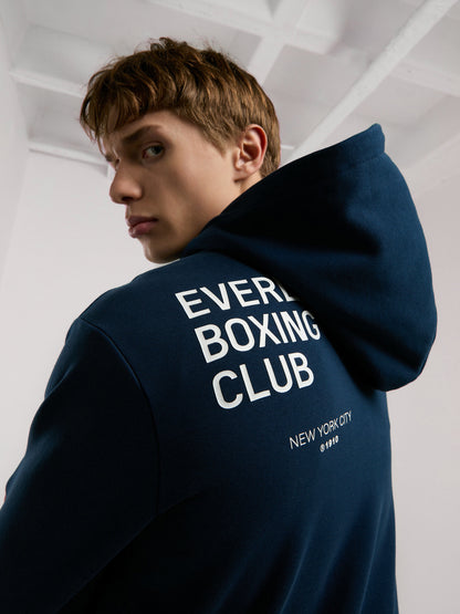 Everlast Boxing Club Regular Lacivert Erkek Full Zip Kapüşonlu Sweatshirt