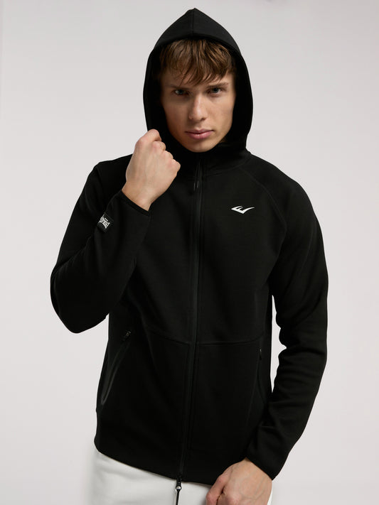 Everlast Champions Collection Siyah Erkek Yüksek Yaka Full Zip Kapüşonlu Sweatshirt
