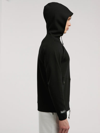 Everlast Champions Collection Siyah Erkek Yüksek Yaka Full Zip Kapüşonlu Sweatshirt
