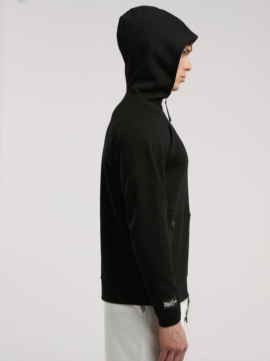Everlast Champions Collection Siyah Erkek Yüksek Yaka Full Zip Kapüşonlu Sweatshirt