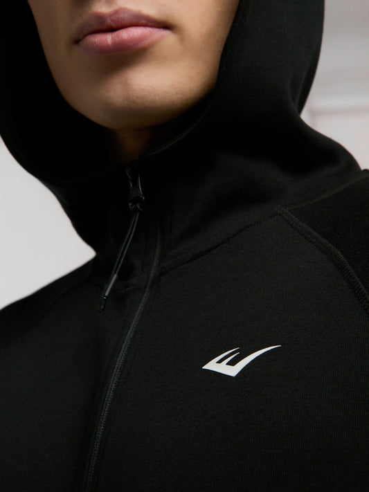 Everlast Champions Collection Siyah Erkek Yüksek Yaka Full Zip Kapüşonlu Sweatshirt
