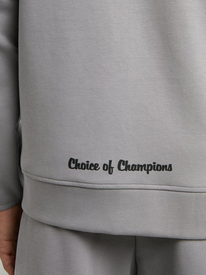 Everlast Champions Collection Gri Erkek Yüksek Yaka Full Zip Kapüşonlu Sweatshirt