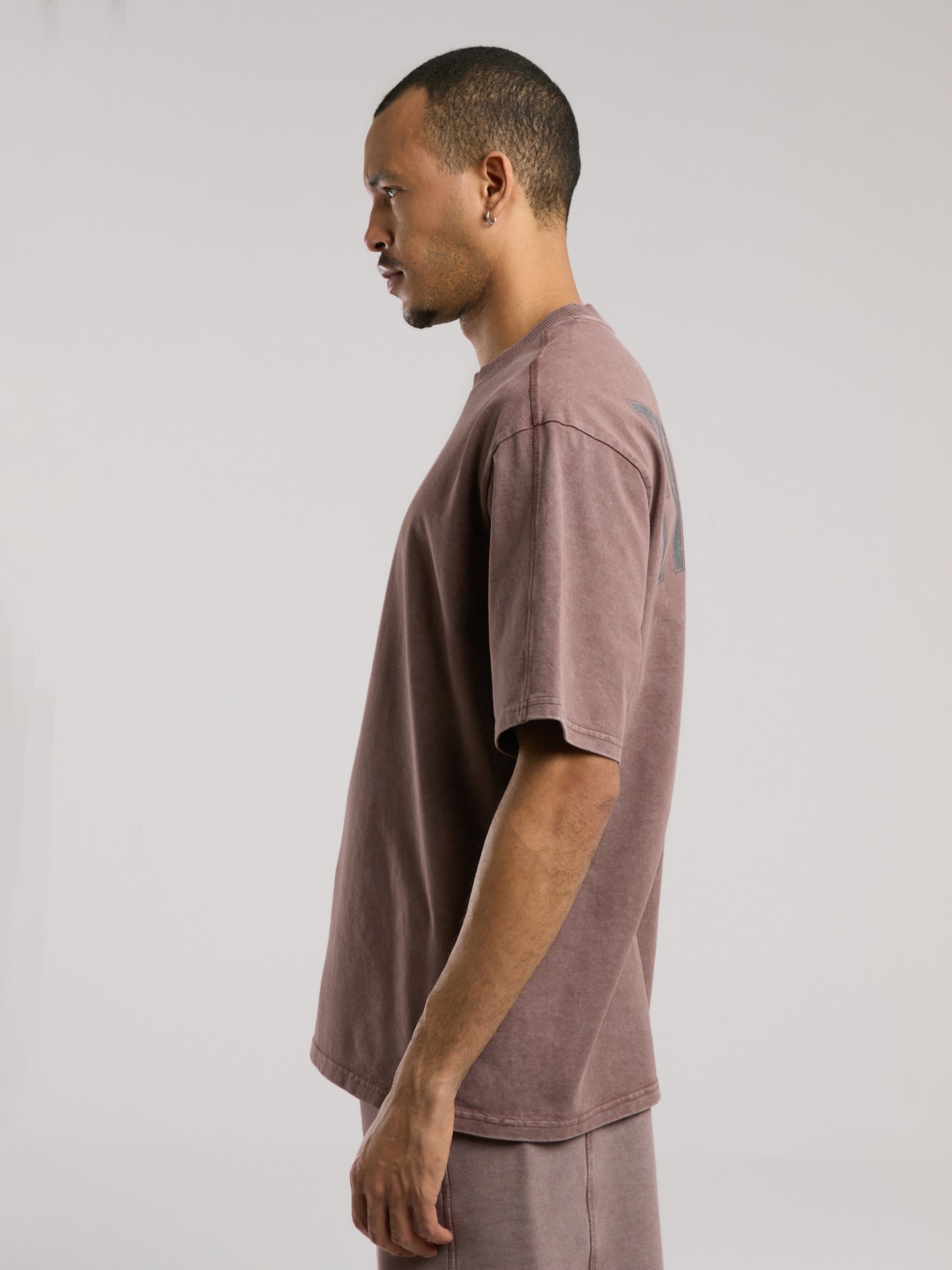 Everlast Bronx 1910 Oversize Yıkamalı Kahverengi Erkek Tişört