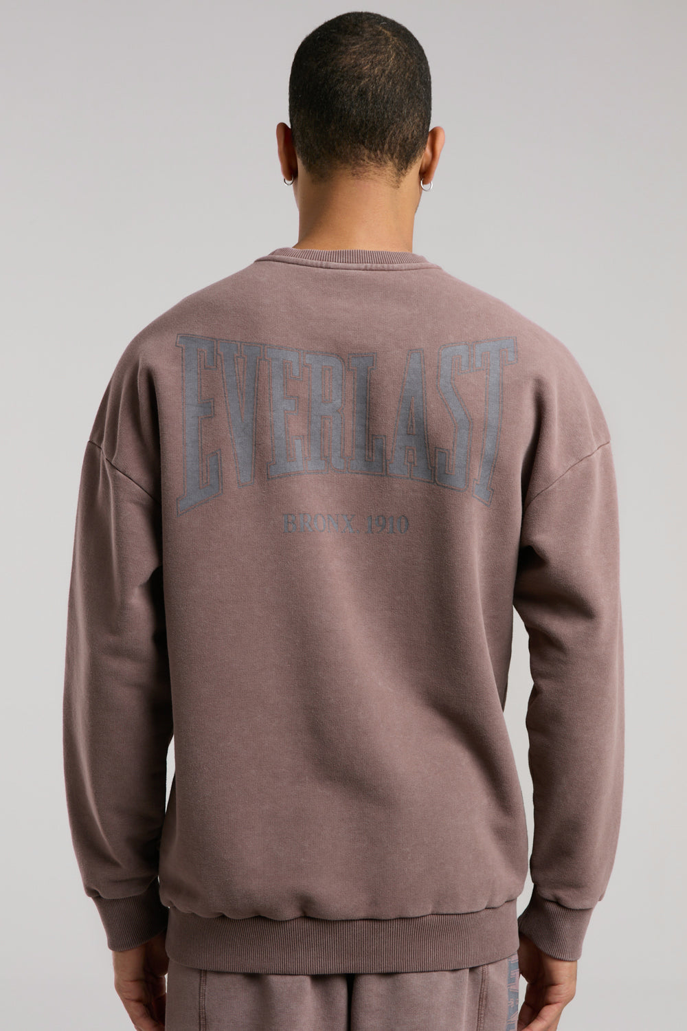 Everlast Bronx 1910 Yıkamalı Kahverengi Erkek Sweatshirt