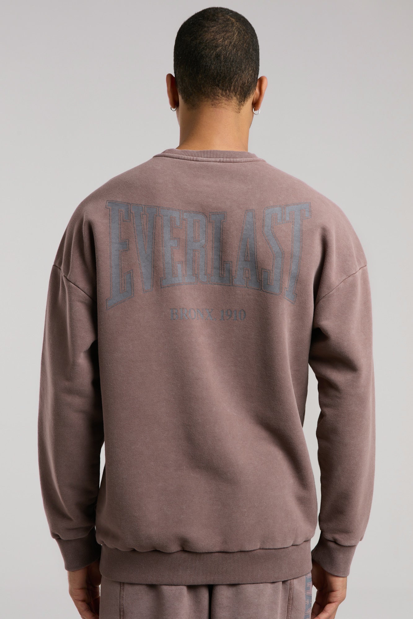 Everlast Bronx 1910 Yıkamalı Kahverengi Erkek Sweatshirt