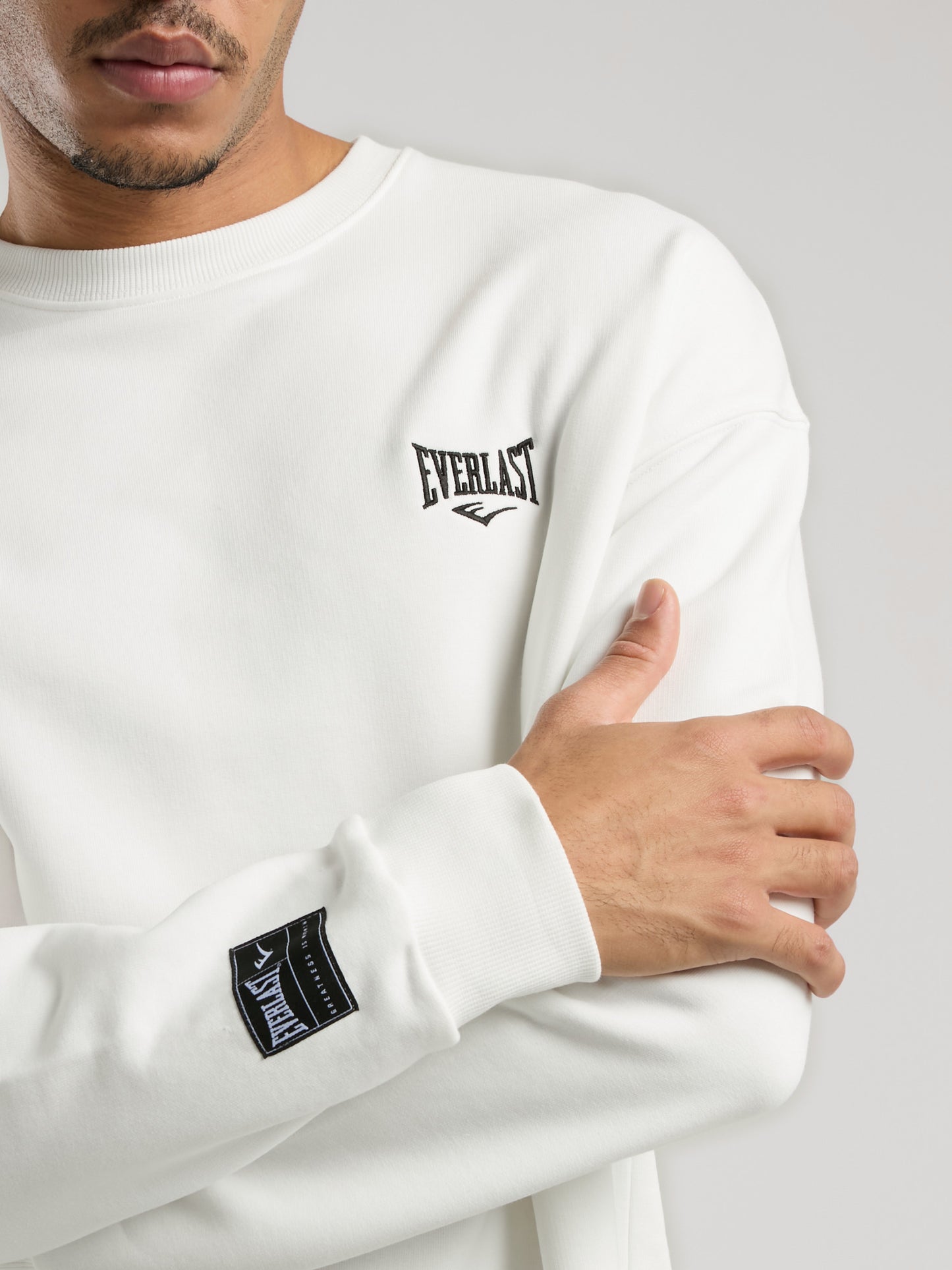 Ever Essentials Comfort Beyaz Erkek Sweatshirt