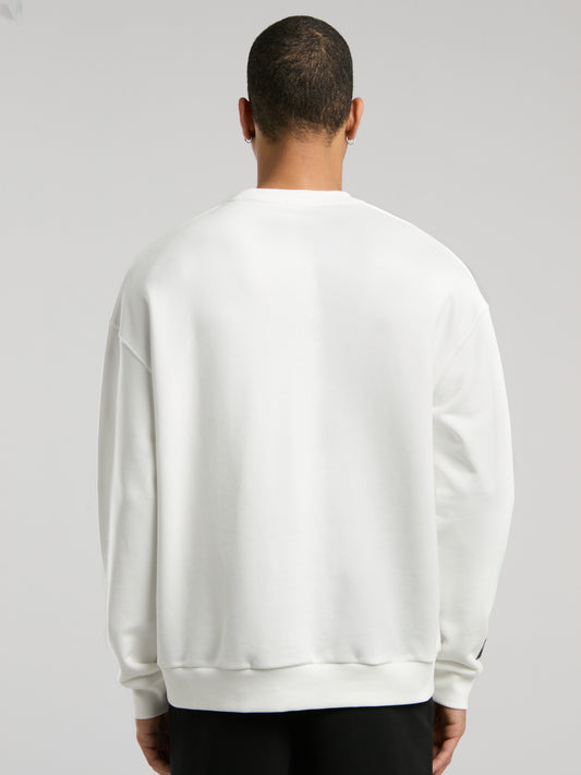 Ever Essentials Comfort Beyaz Erkek Sweatshirt