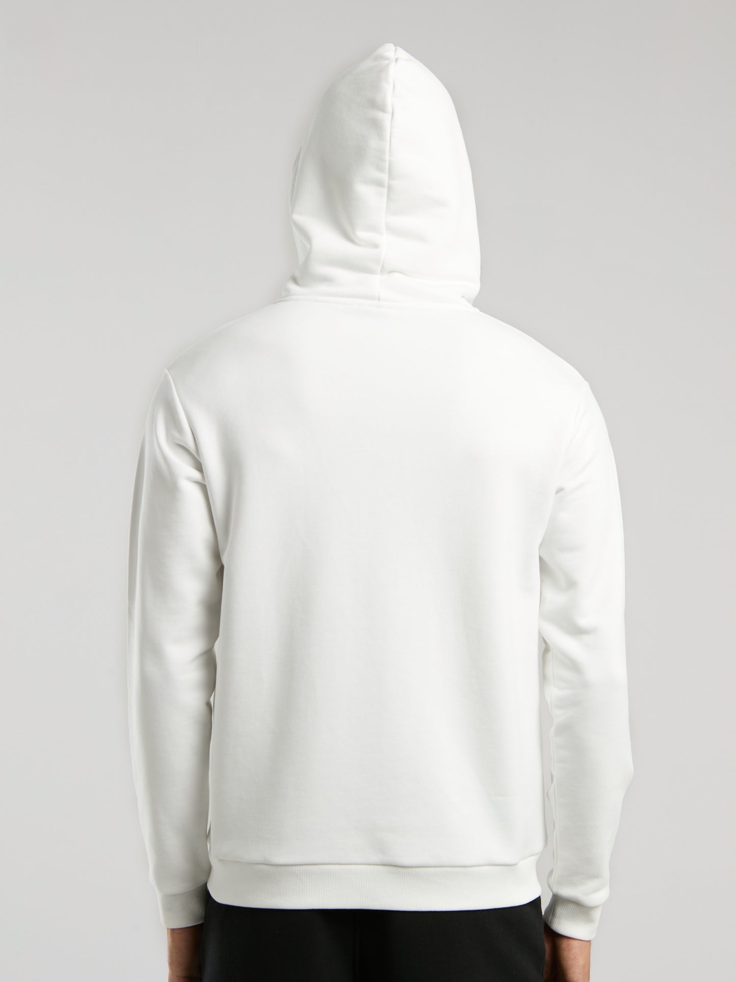 Ever Essentials Regular Beyaz Erkek Kapüşonlu Full Zip Sweatshirt