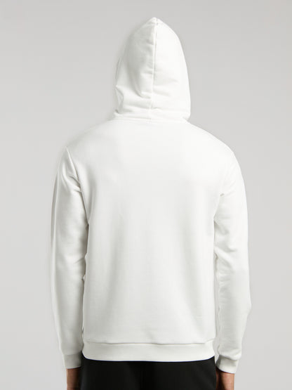 Ever Essentials Regular Beyaz Erkek Kapüşonlu Full Zip Sweatshirt