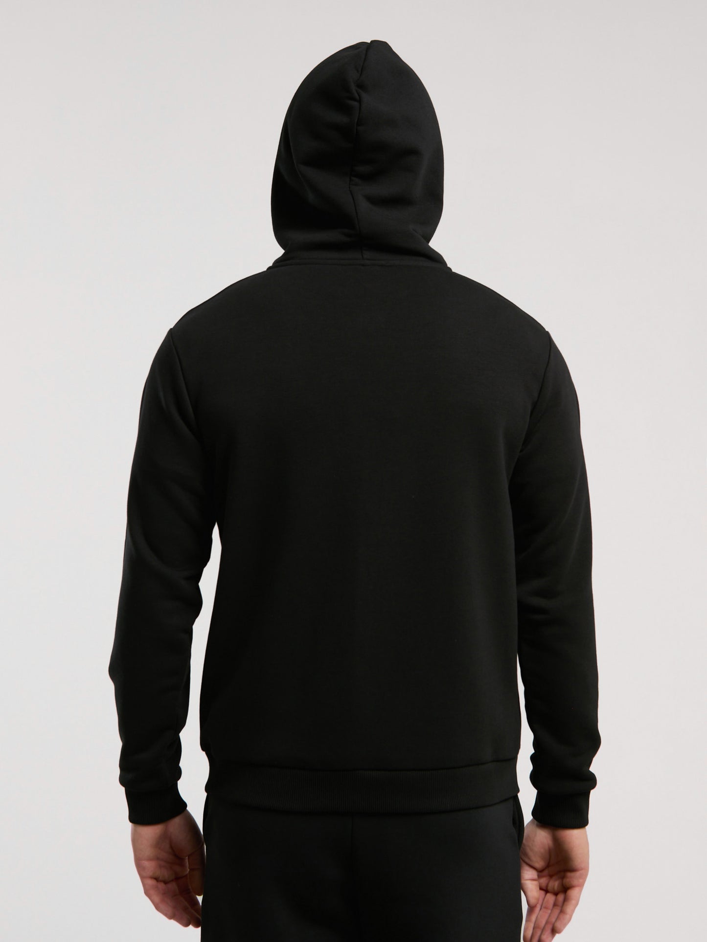 Ever Essentials Regular Siyah Erkek Kapüşonlu Full Zip Sweatshirt
