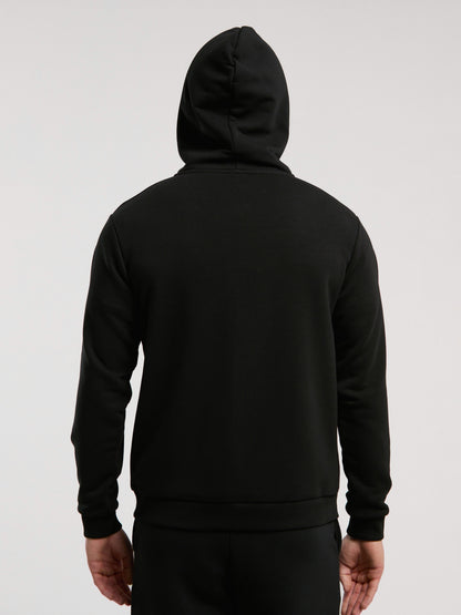 Ever Essentials Regular Siyah Erkek Kapüşonlu Full Zip Sweatshirt