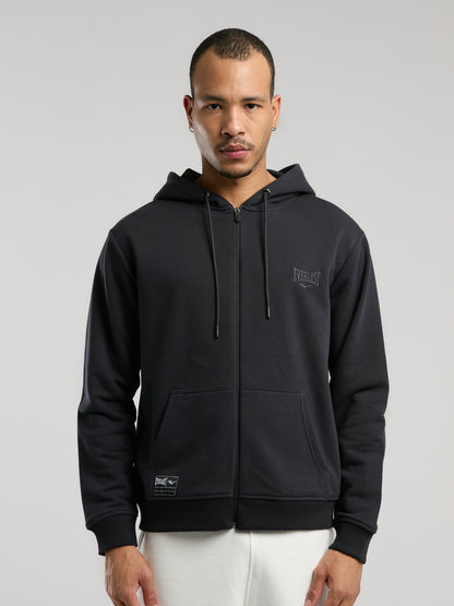 Ever Essentials Regular Antrasit Erkek Kapüşonlu Full Zip Sweatshirt