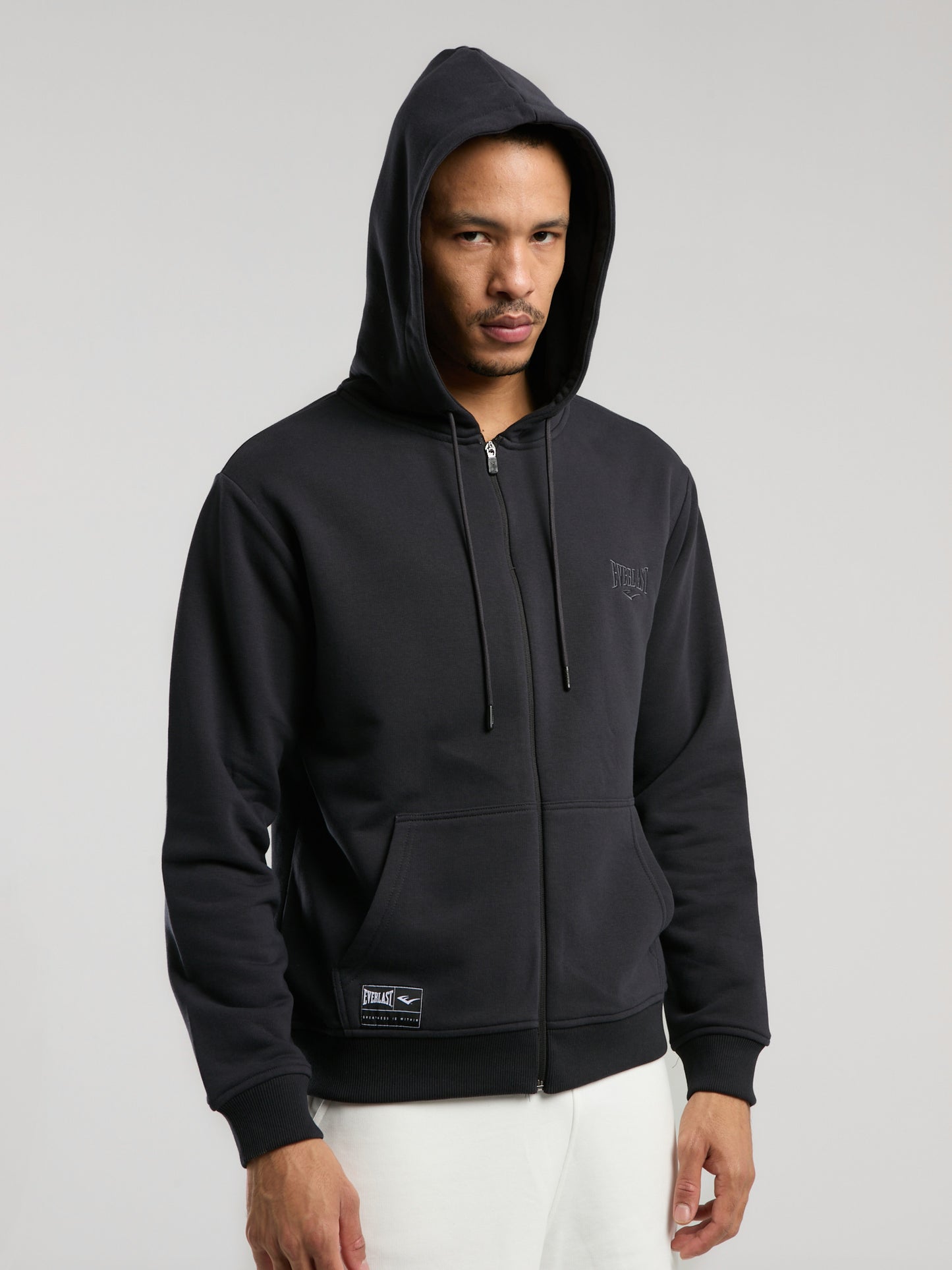 Ever Essentials Regular Antrasit Erkek Kapüşonlu Full Zip Sweatshirt