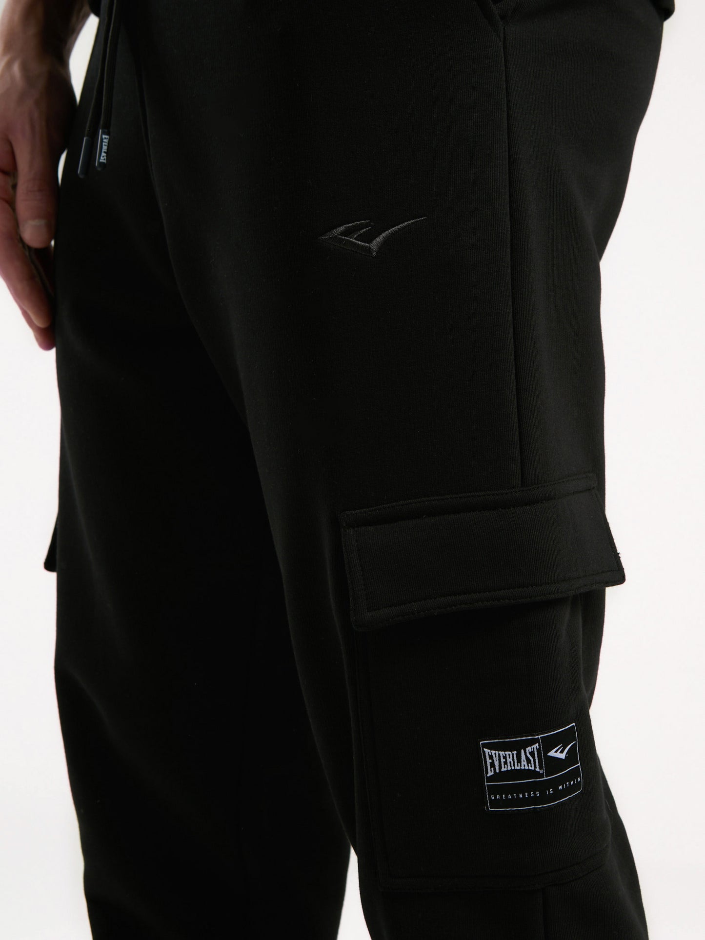 Ever Essentials Regular Siyah Erkek Kargo Cepli Jogger