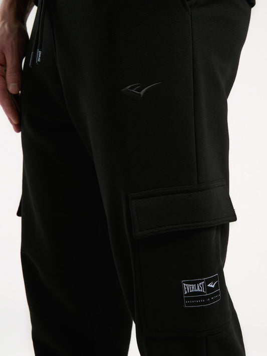 Ever Essentials Regular Siyah Erkek Kargo Cepli Jogger