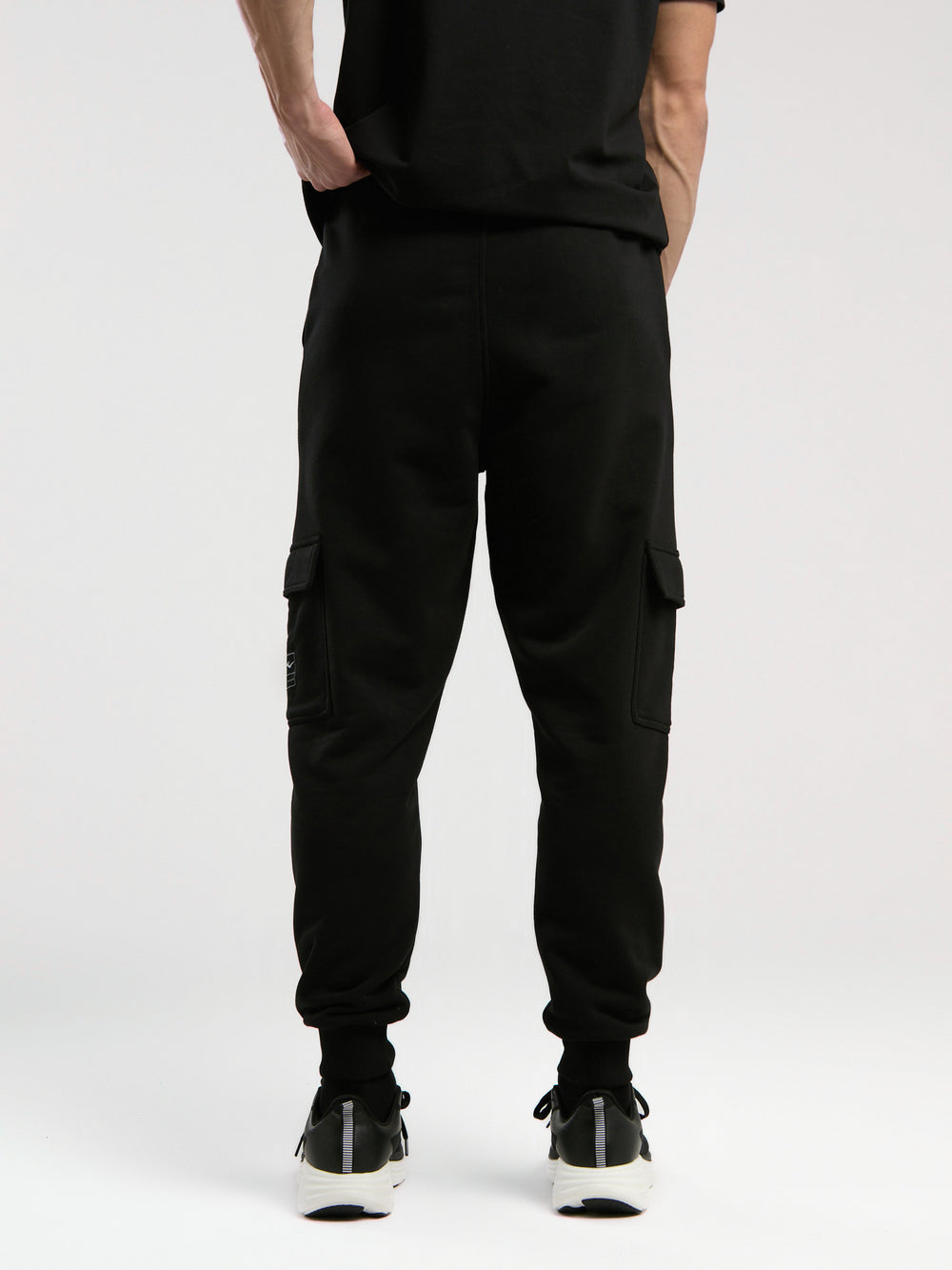 Ever Essentials Regular Siyah Erkek Kargo Cepli Jogger