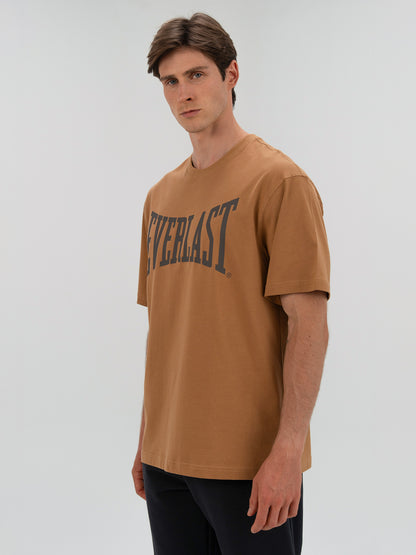 Ever Classics Comfort Logo Koyu Bej Erkek Tişört