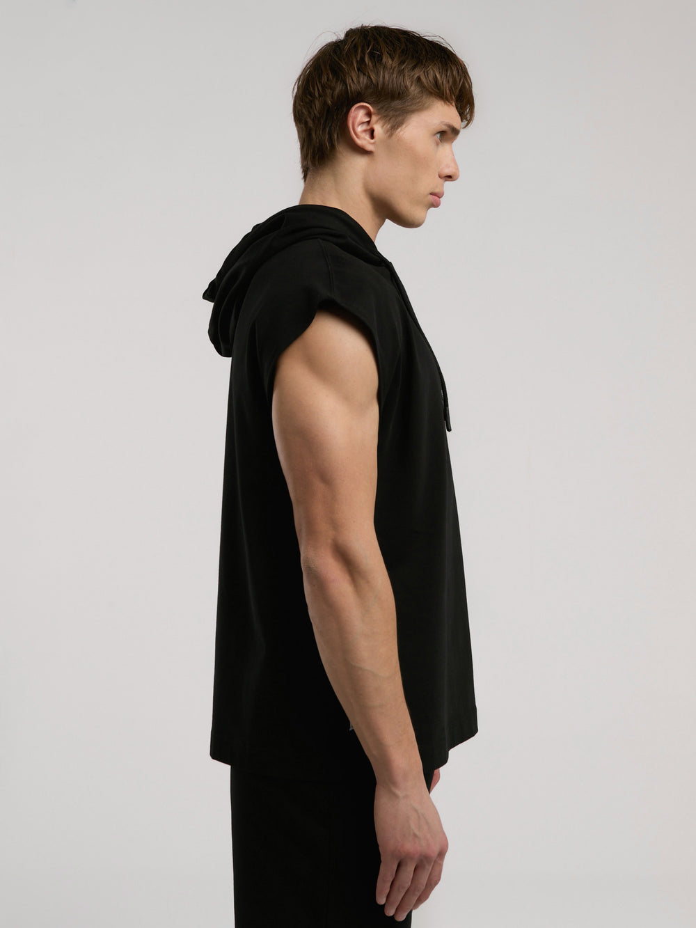 Ever Classics Oversize Siyah Erkek Kolsuz Sweatshirt