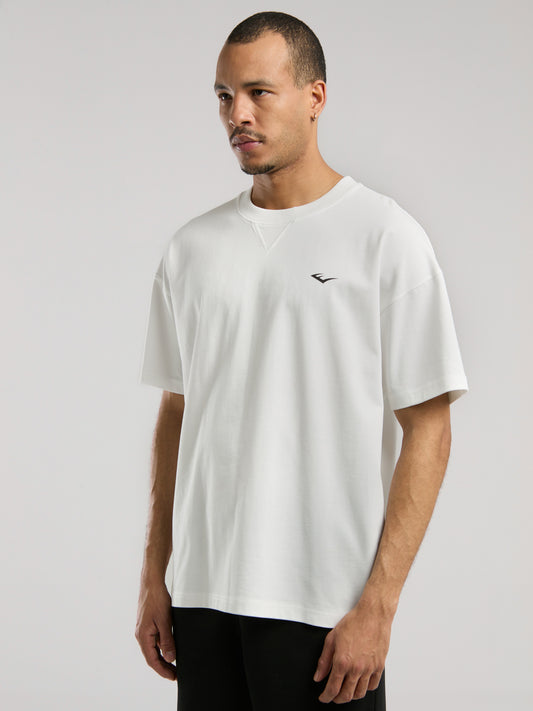 Ever Classics Oversize Arkası Baskılı Beyaz Erkek Tişört
