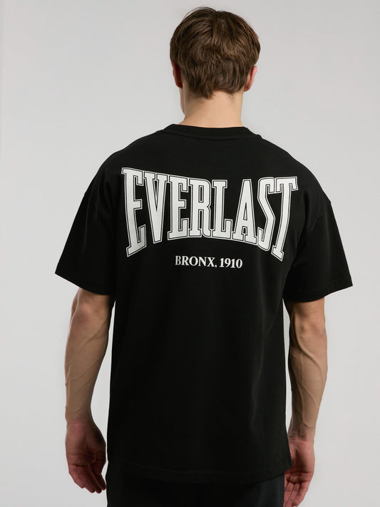 Ever Classics Oversize Arkası Baskılı  Siyah Erkek Tişört