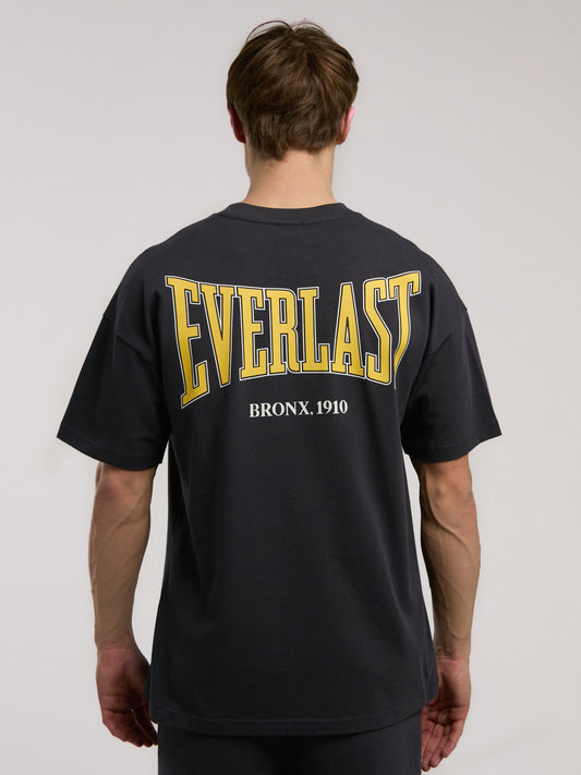 Ever Classics Oversize Arkası Baskılı Füme Erkek Tişört