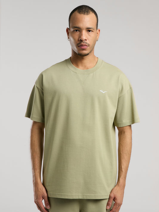 Ever Classics Oversize Arkası Baskılı  Yeşil Erkek Tişört