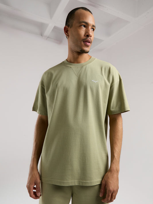 Ever Classics Oversize Arkası Baskılı  Yeşil Erkek Tişört