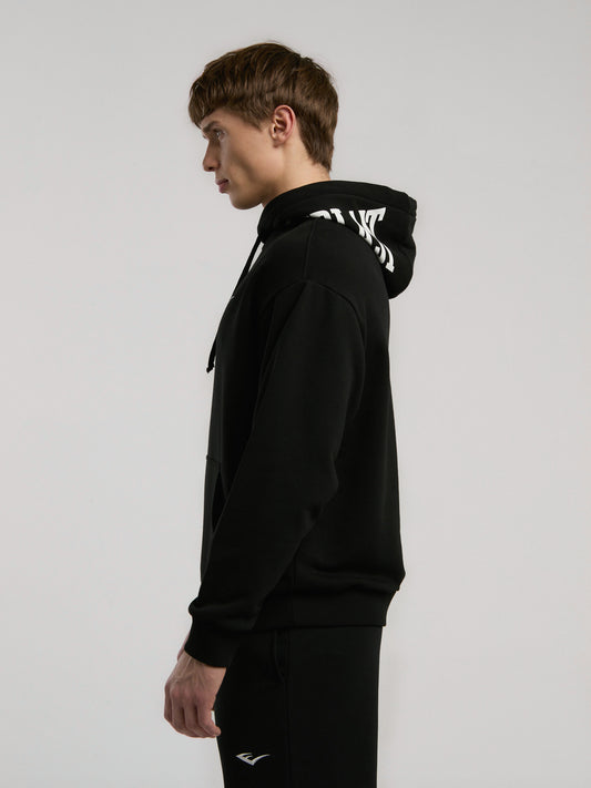 Ever Classics Comfort Siyah Kapüşon Baskılı Erkek Sweatshirt