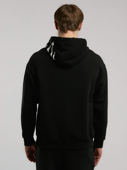 Ever Classics Comfort Siyah Kapüşon Baskılı Erkek Sweatshirt
