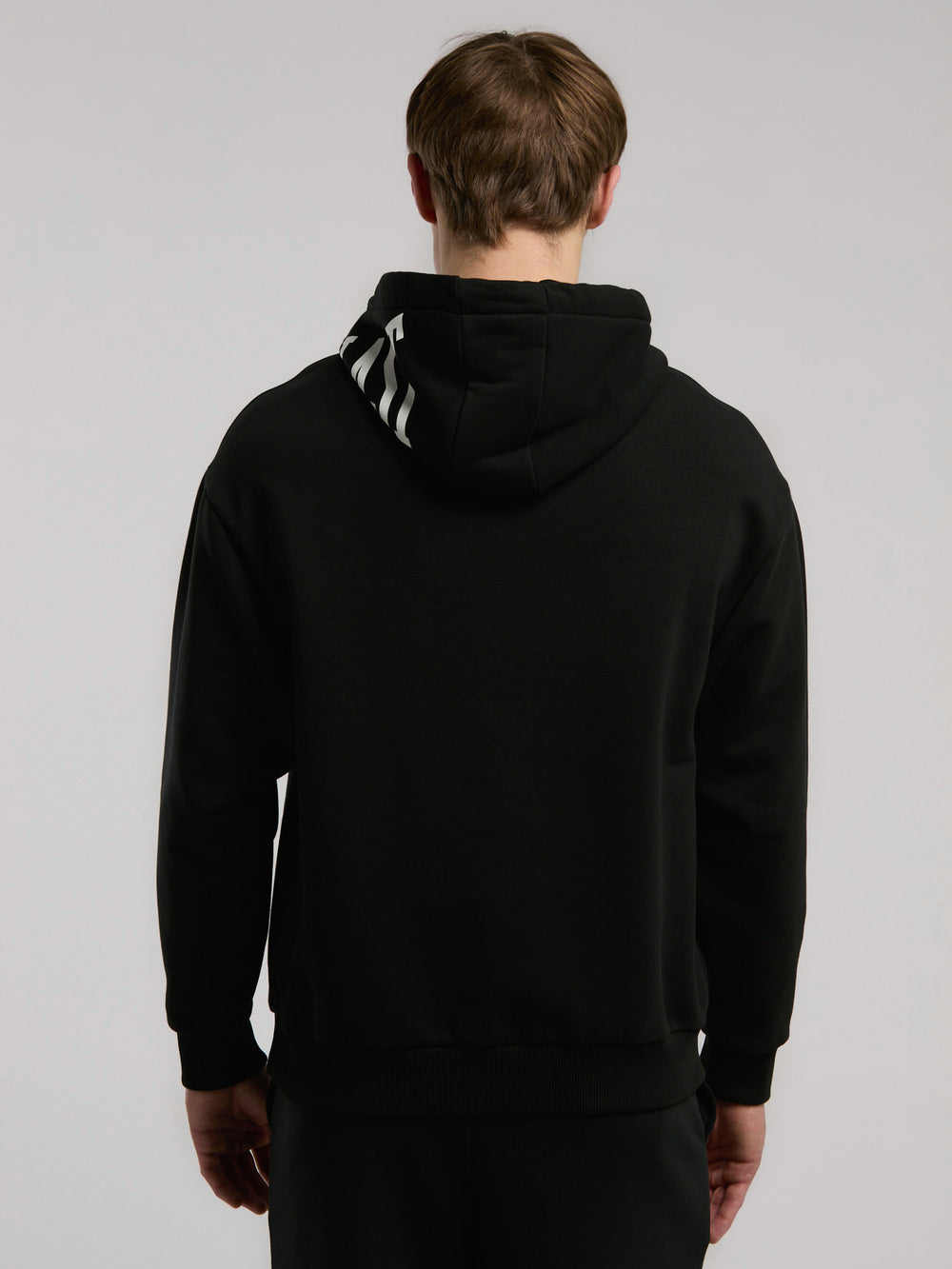 Ever Classics Comfort Siyah Kapüşon Baskılı Erkek Sweatshirt