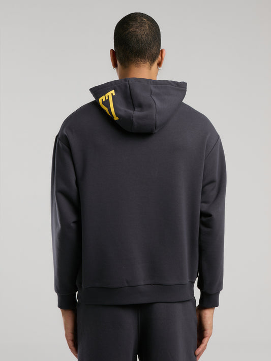 Ever Classics  Comfort Füme Kapüşon Baskılı Erkek Sweatshirt