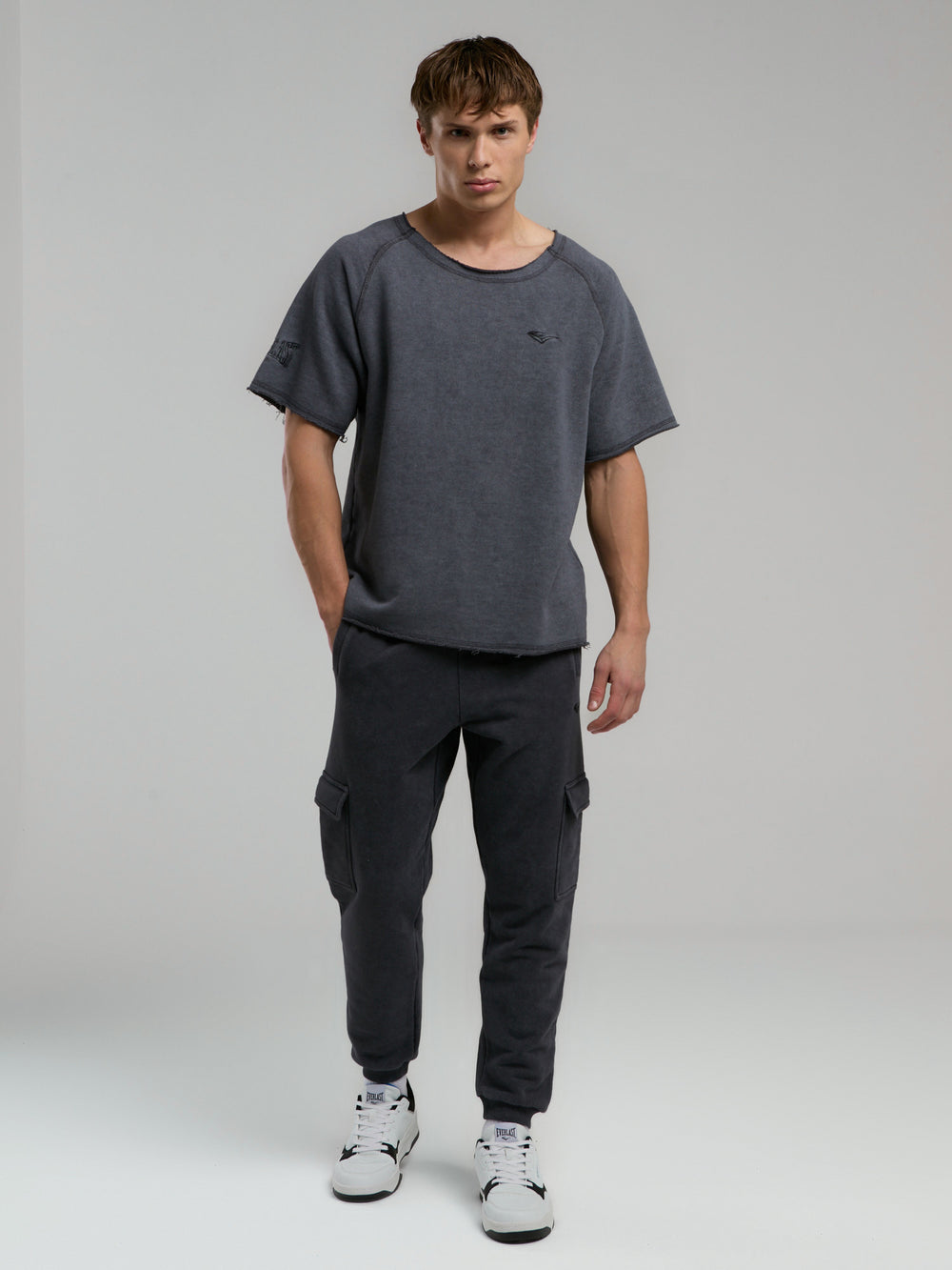 Everlast Ny Street Oversize Geniş Yaka Füme Erkek Tişört