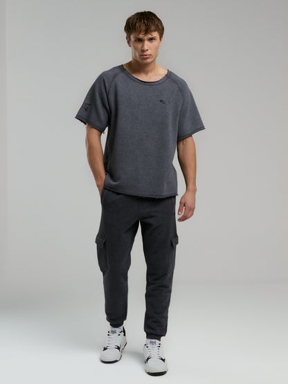 Everlast Ny Street Oversize Geniş Yaka Füme Erkek Tişört